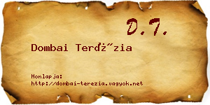 Dombai Terézia névjegykártya